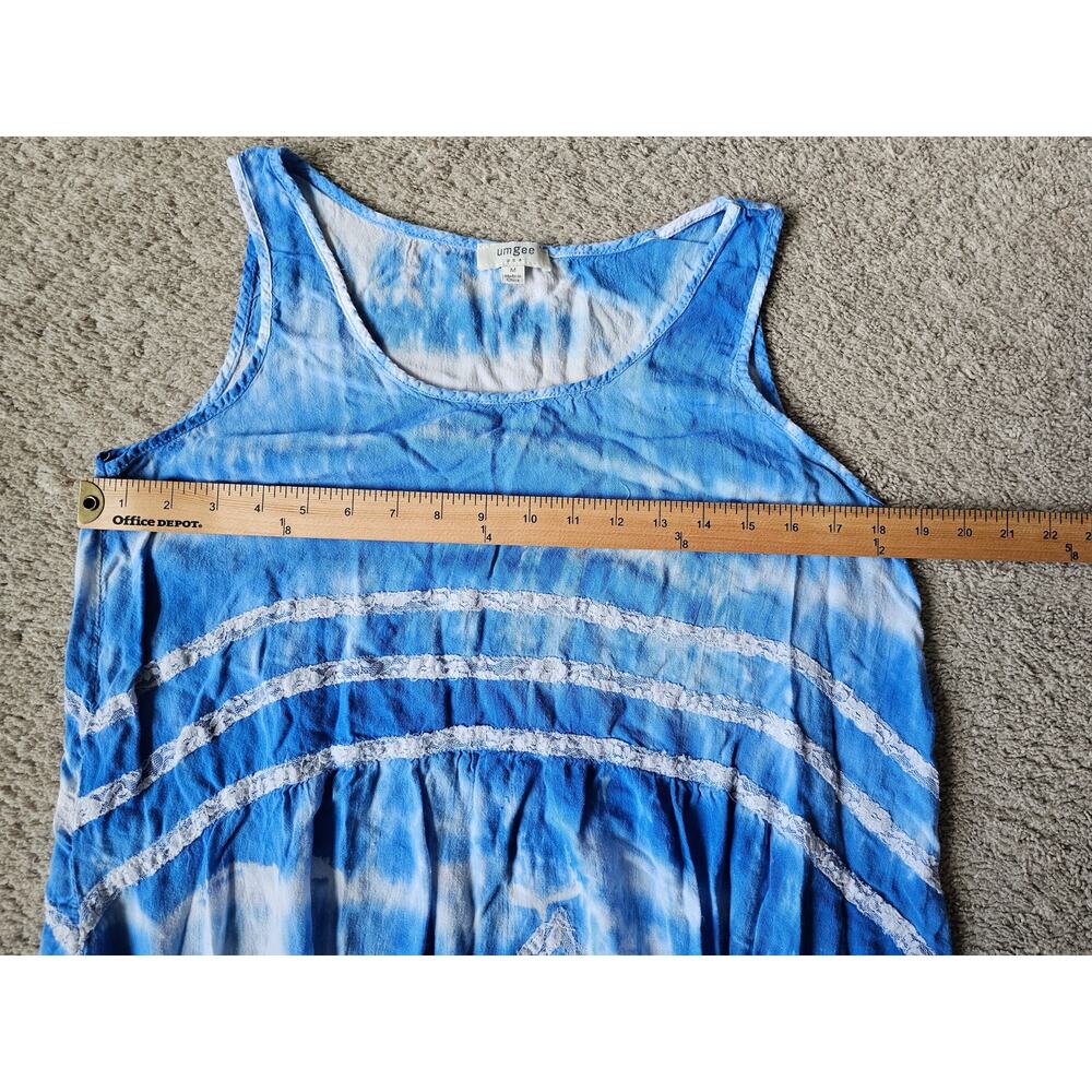 Umgee Sleeveless mini dress top Lace Boho Festival Tie Dye Size Medium - Picture 9 of 10